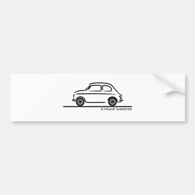 Pegatina Para Coche Fiat 500 Cinquecento (Frente)