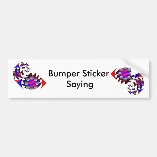 Pegatina Para Coche Fibonacci 'Fish' por Kenneth Yoncich (Frente)