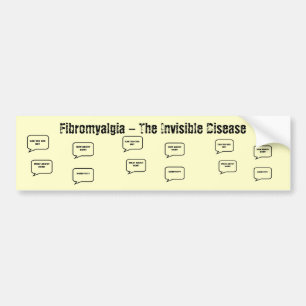 Pegatina Para Coche Fibromyalgia - la enfermedad invisible