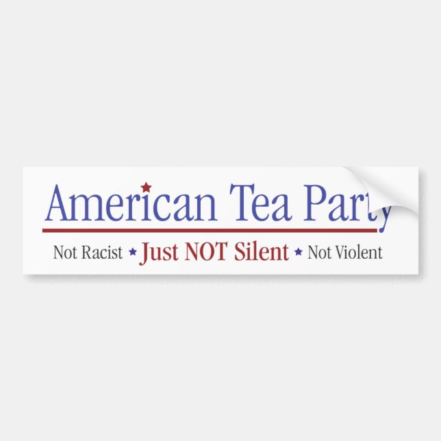 Pegatina Para Coche Fiesta del té americana - apenas no silenciosa (Frente)