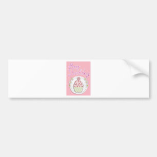Pegatina Para Coche Fiesta Pastel Rosa Feliz Cumpleaños