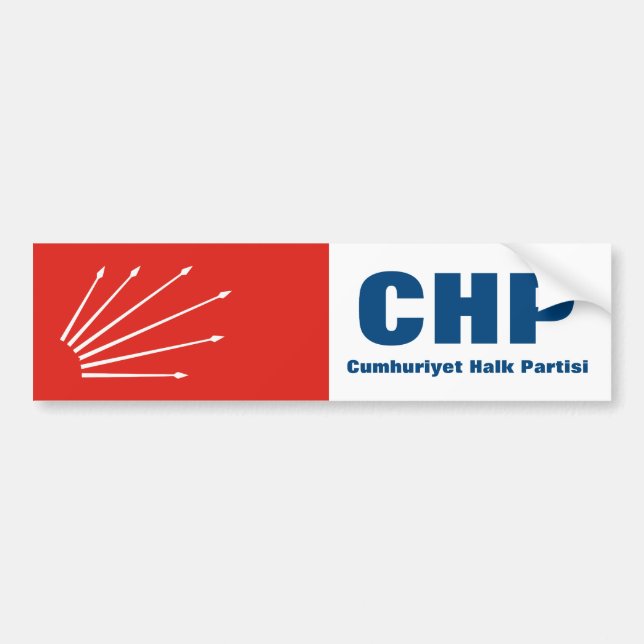 Pegatina Para Coche Fiesta Repuplicador Turco CHP (Frente)