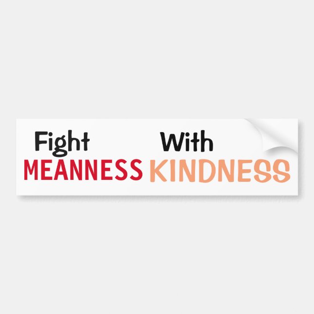 Pegatina Para Coche Fight Meanness with Kindness (Frente)