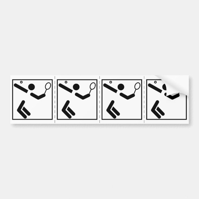 Pegatina Para Coche Figura de la silueta del tenis (Frente)