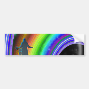 Pegatina Para Coche Figura de misterio en el Stargate interdimensional