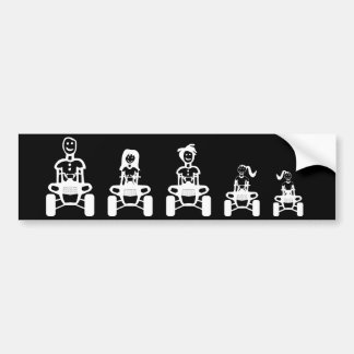 Pegatina Para Coche Figura del palillo de la familia de ATV