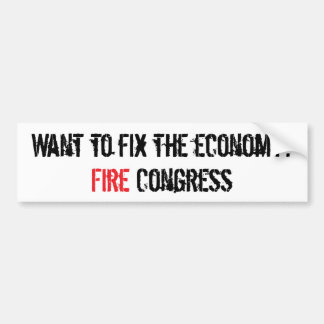 Pegatina Para Coche Fije la economía, congreso del fuego