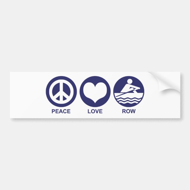 Pegatina Para Coche Fila de amor de paz (Frente)