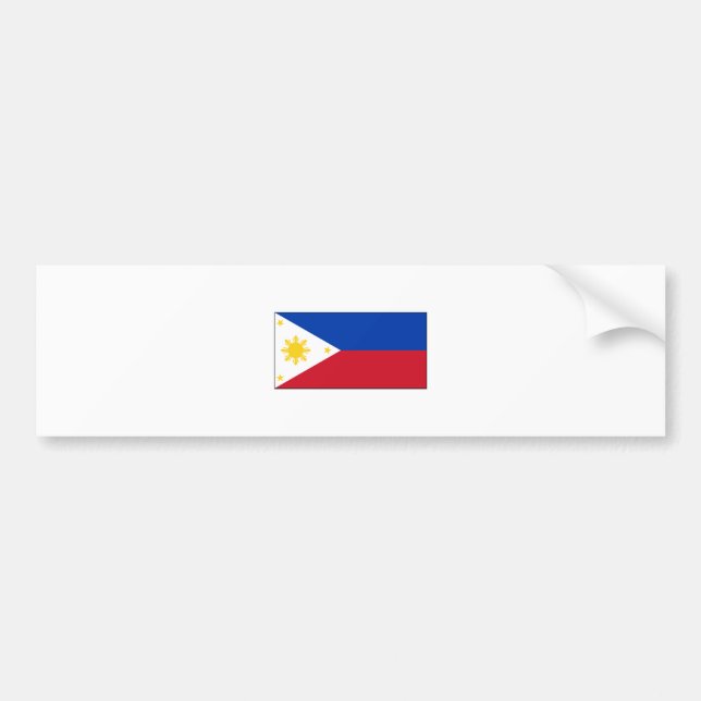 Pegatina Para Coche Filipinas SEÑALAN el International por medio de (Frente)