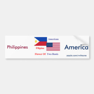 Pegatina Para Coche Filipino-Americano