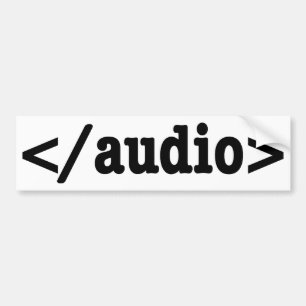 Pegatina Para Coche Finalizar código HTML5 de audio