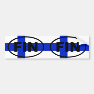 Pegatina Para Coche Finlandia - FIN - oval europeo