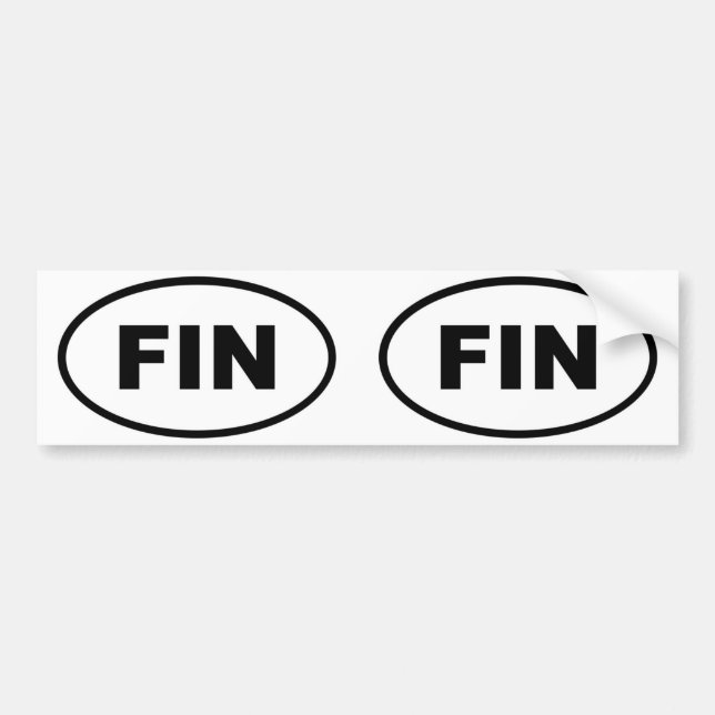 Pegatina Para Coche Finlandia FIN oval europeo (Frente)