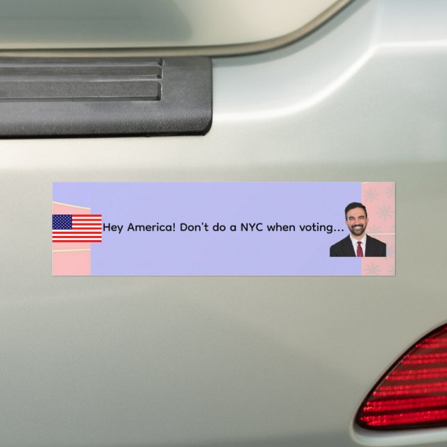 Pegatina Para Coche FIREFOXNEWS ONLINE™ Mamdani MEME Bumper Sticker (en coche)