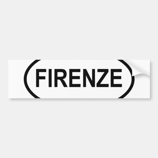 Pegatina Para Coche Firenze Bumper Sticker (Frente)