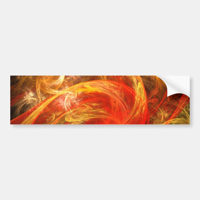 Pegatina Para Coche Firestorm Abstract Art Bumper Sticker (Frente)