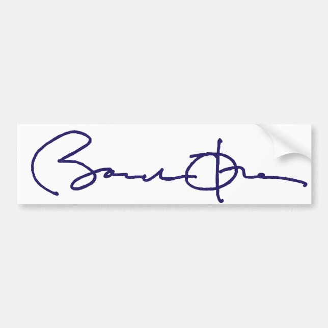 Pegatina Para Coche Firma de Barack Obama (Frente)