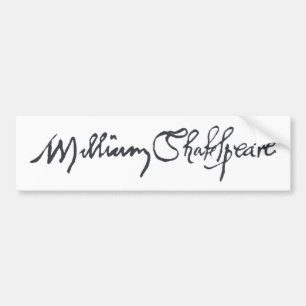 Pegatina Para Coche Firma de William Shakespeare