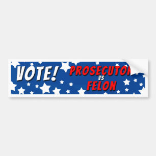 Pegatina Para Coche Fiscal Votación Vs Felon Bumper Sticker