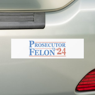 Pegatina Para Coche Fiscal Vs Felon American Election 2024 Camiseta