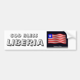 Pegatina Para Coche flag3, LIBERIA, DIOS BENDICEN