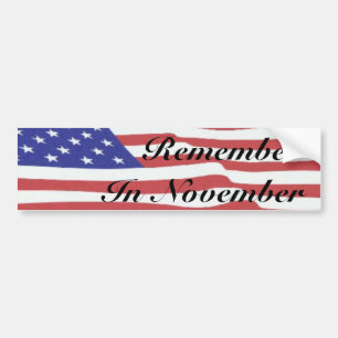Pegatina Para Coche flag3,      RememberIn noviembre