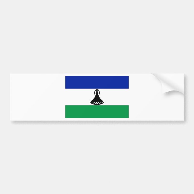 Pegatina Para Coche Flag_of_Lesotho (Frente)