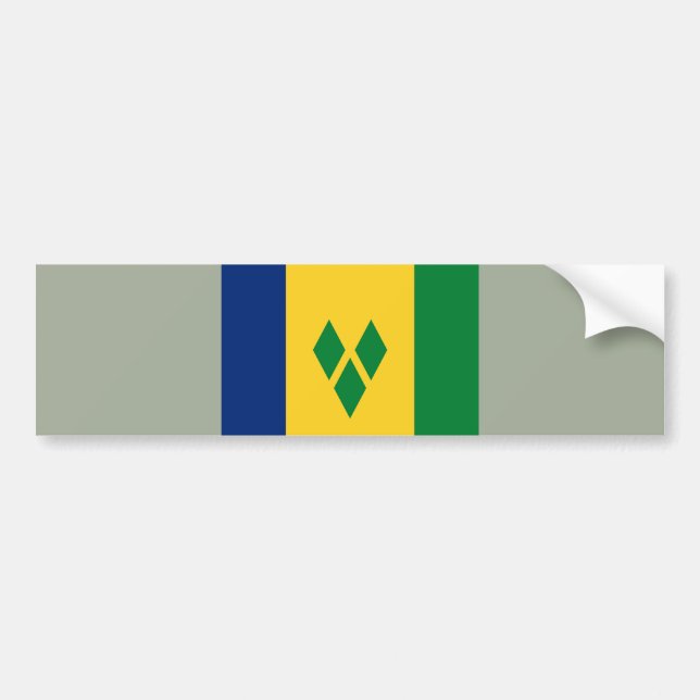 Pegatina Para Coche Flag of Saint Vincent and the Grenadines (Frente)