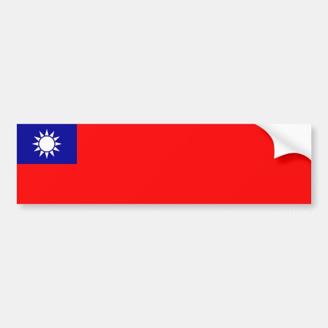 Pegatina Para Coche Flag of Taiwan (Frente)
