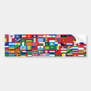 Pegatina Para Coche Flags of the World