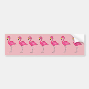 Pegatina Para Coche Flamingos rosados Isla Tropical Ave Flamingo