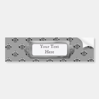 Pegatina Para Coche Fleur de lis metálico (Plata)