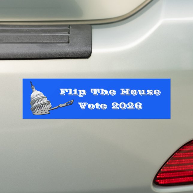 Pegatina Para Coche Flip The House Vote Blue 2026 (en coche)