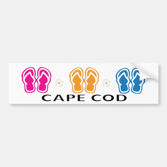 Pegatina Para Coche Flips-flopes de Cape Cod (Frente)