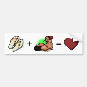 Pegatina Para Coche Flips-flopes + Los soldados patean = amor