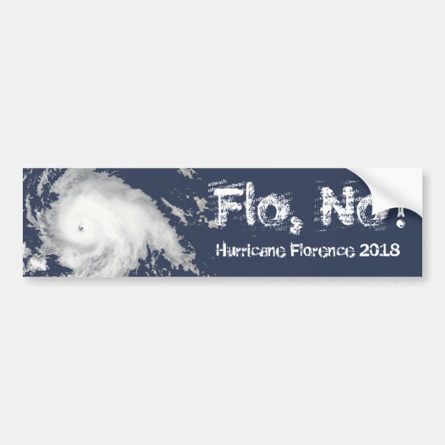 Pegatina Para Coche ¡Flo, no! Huracán Florencia 2018 (Frente)