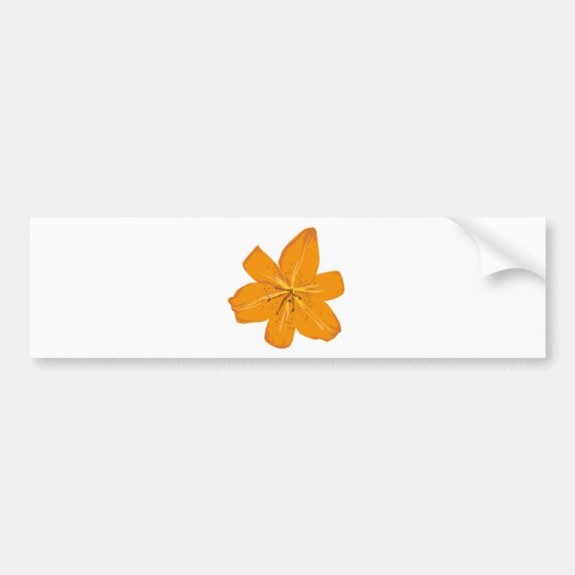 Pegatina Para Coche Flor anaranjada bonita (Frente)