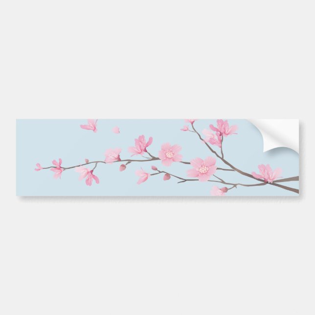 Pegatina Para Coche Flor de cerezo - Transparente-Fondo (Frente)