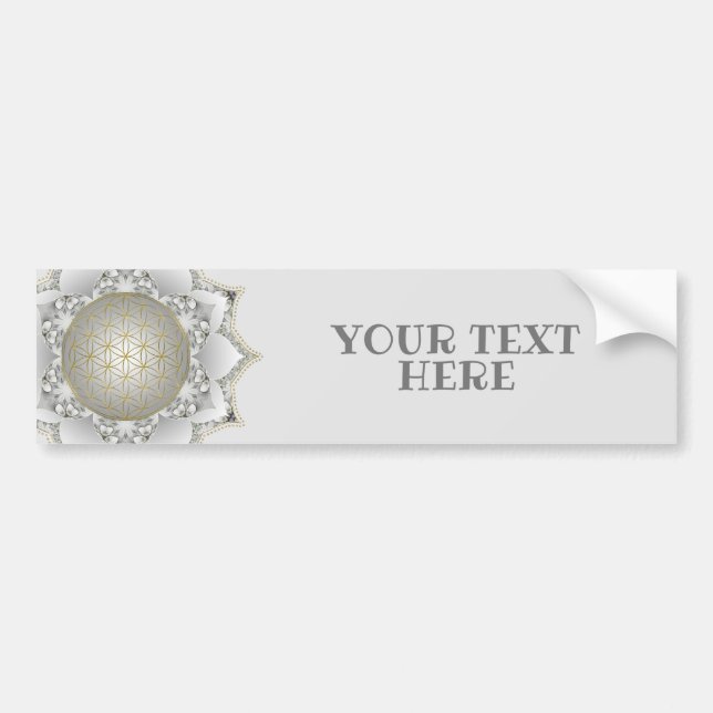 Pegatina Para Coche Flor De Vida - Flores Mandala 1 (Frente)