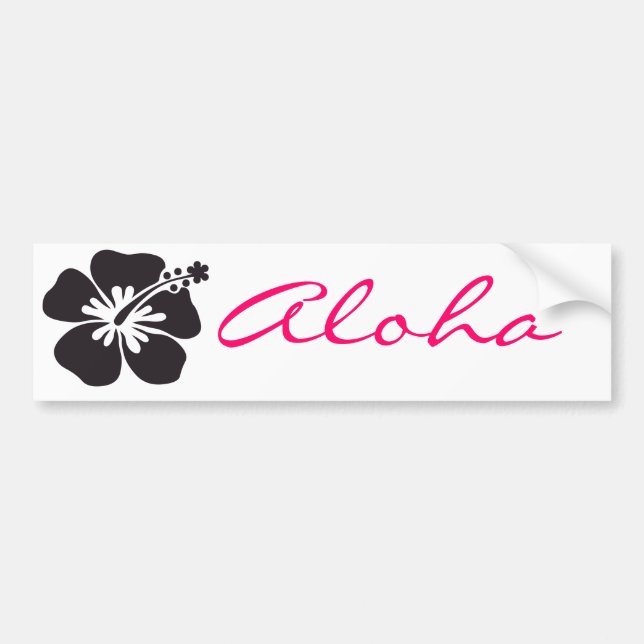 Pegatina Para Coche flor negra del hibisco (Frente)
