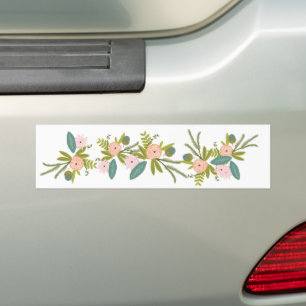 Pegatina Para Coche Floral y fauna