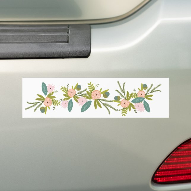 Pegatina Para Coche Floral y fauna (en coche)