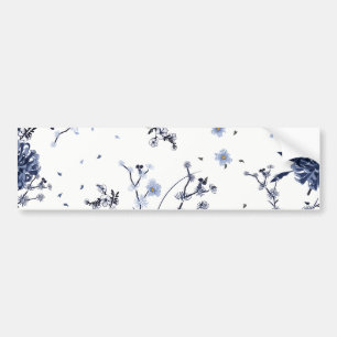 Pegatina Para Coche Flores azules