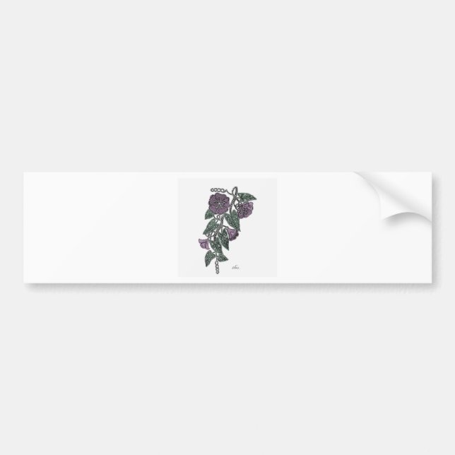 Pegatina Para Coche Flores de encaje (Frente)