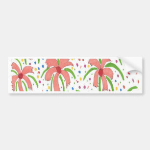 Pegatina Para Coche Flores de Fiesta Tropical