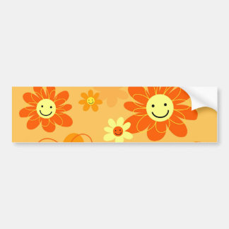 Pegatina Para Coche Flores felices