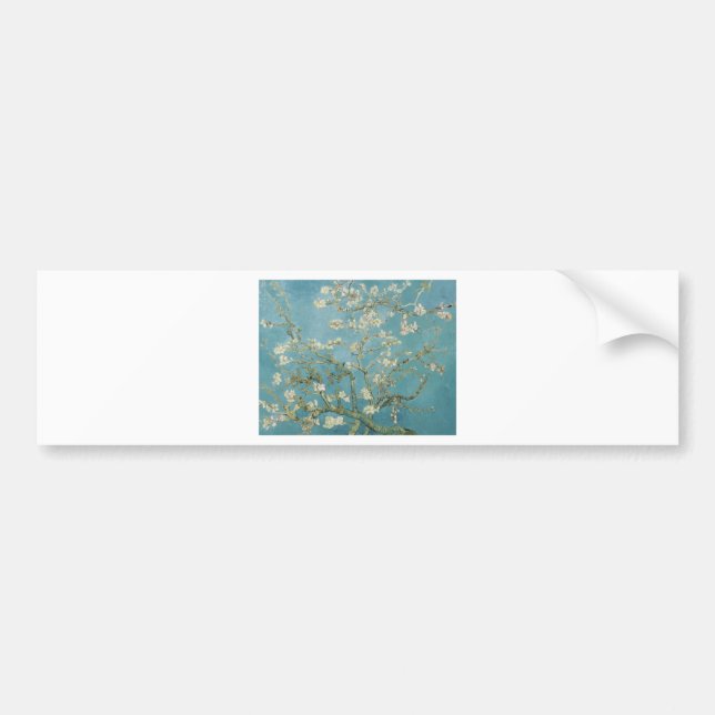 Pegatina Para Coche Flores Gogh Ramas Flores de Almendro Naturaleza (Frente)