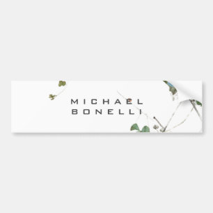 Pegatina Para Coche Flores Modernas Nombre Propio Profesional