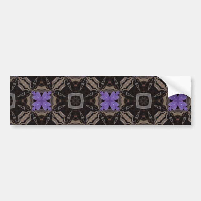 Pegatina Para Coche Flores Moradas (Frente)