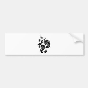 Pegatina Para Coche Flores negras